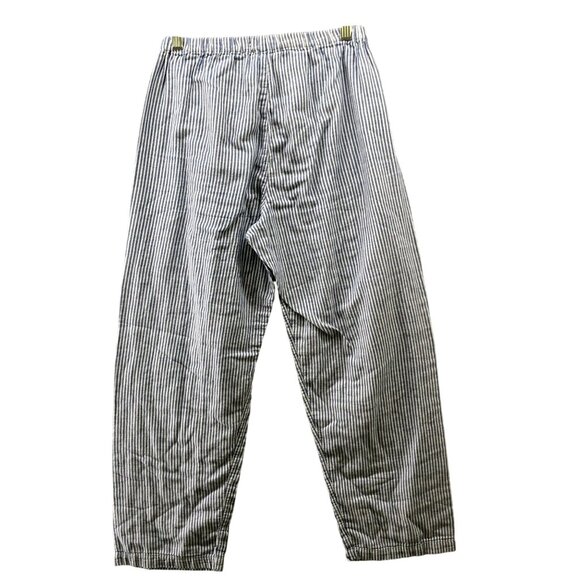 Muji Pajama Pants Womens S Blue White Striped Cotton - Picture 2 of 8
